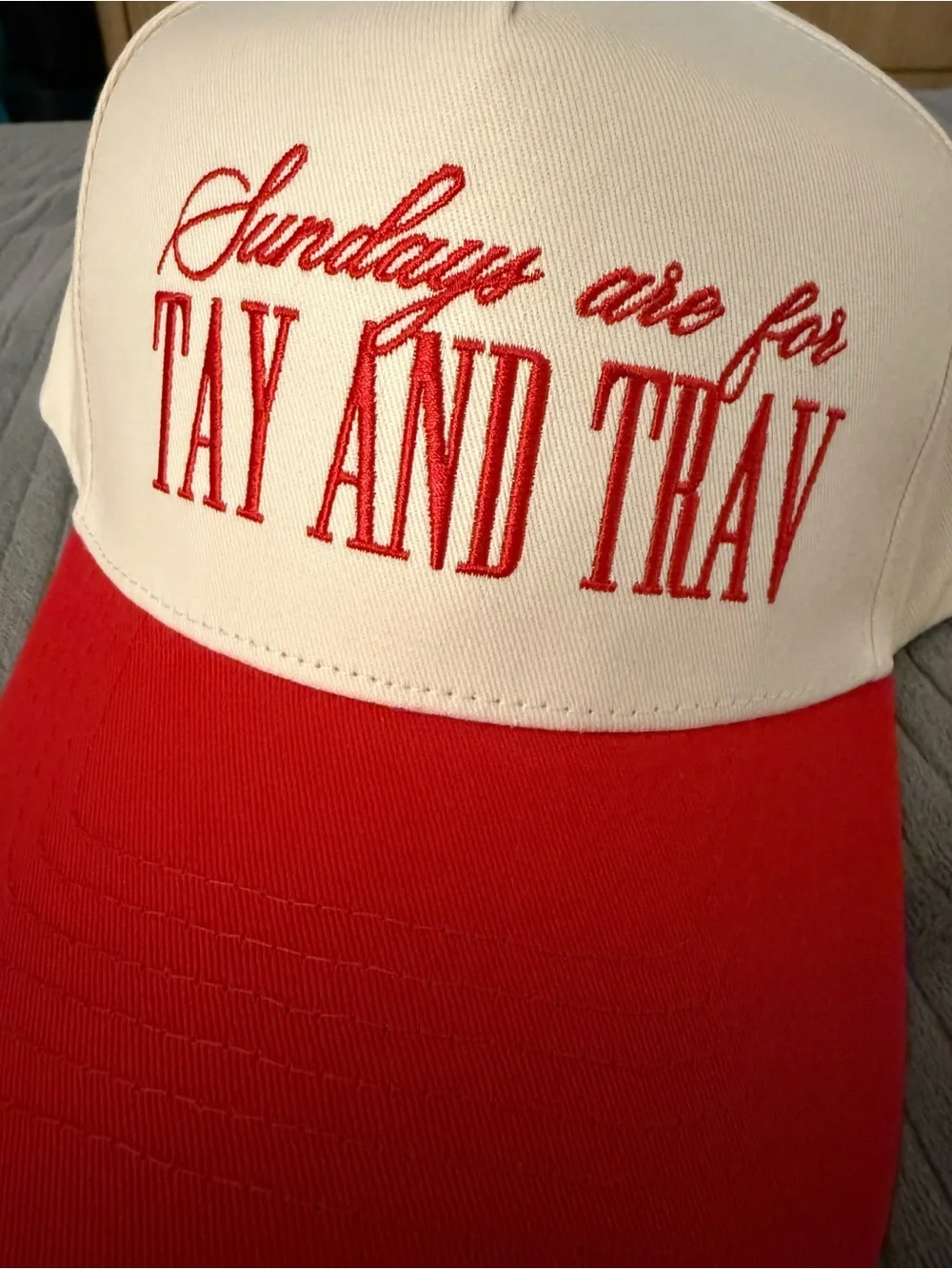 Sundays Are For Tay and Trav Vintage Trucker Hat
